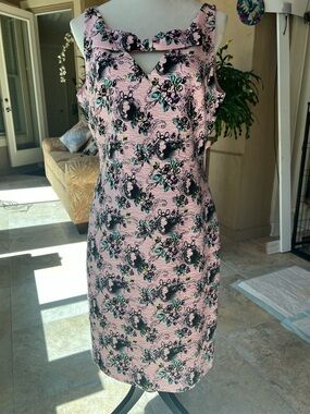 Boutique Moschino Sleeveless Pink Print Dress